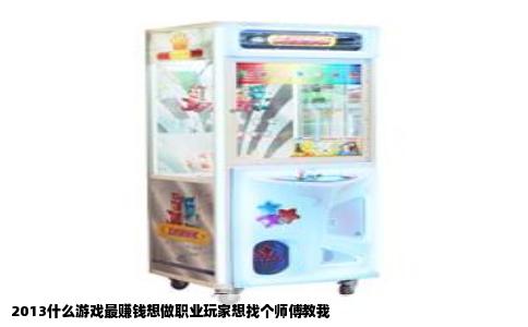 2013什么游戏最赚钱想做职业玩家想找个师傅教我