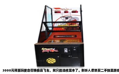 3000元预算玩使命召唤极品飞车，就只能选核显本了。别听人忽悠买二手独显游戏本，那个价位的二手配置都是老古董，散热和屏幕素质也差，实际体验不如新款核显本。