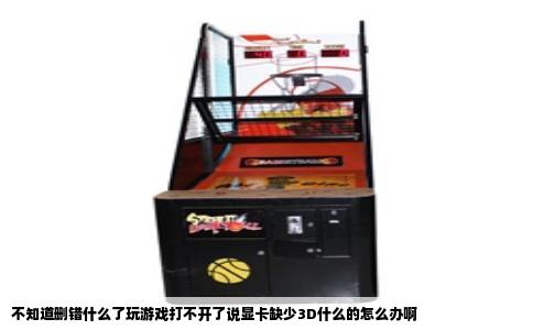 不知道删错什么了玩游戏打不开了说显卡缺少3D什么的怎么办啊