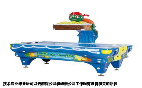 技术专业毕业后可以去游戏公司和动漫公司工作吗有没有相关的职位