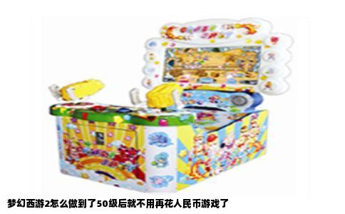 梦幻西游2怎么做到了50级后就不用再花人民币游戏了
