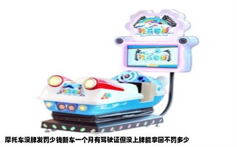 摩托车没牌发罚少钱新车一个月有驾驶证但没上牌能拿回不罚多少