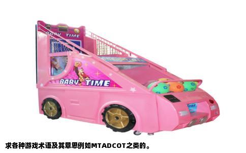 求各种游戏术语及其意思例如MTADCOT之类的。