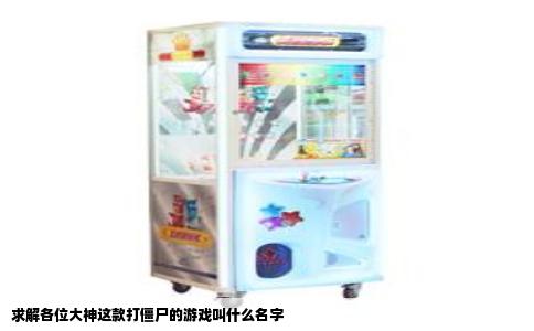 求解各位大神这款打僵尸的游戏叫什么名字