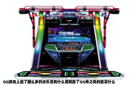 QQ游戏上赢了那么多的欢乐豆有什么用啊除了QQ秀之类的能买什么