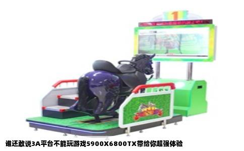 谁还敢说3A平台不能玩游戏5900X6800TX带给你超强体验