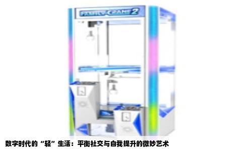 数字时代的“轻”生活：平衡社交与自我提升的微妙艺术