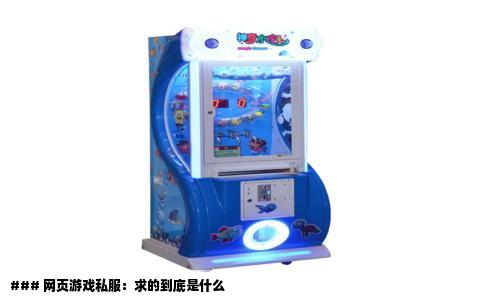 ### 网页游戏私服：求的到底是什么