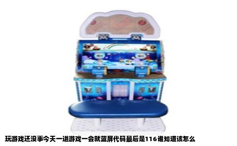 玩游戏还没事今天一进游戏一会就蓝屏代码最后是116谁知道该怎么
