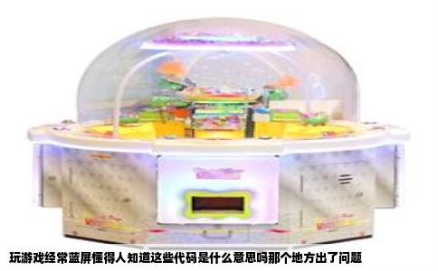 玩游戏经常蓝屏懂得人知道这些代码是什么意思吗那个地方出了问题