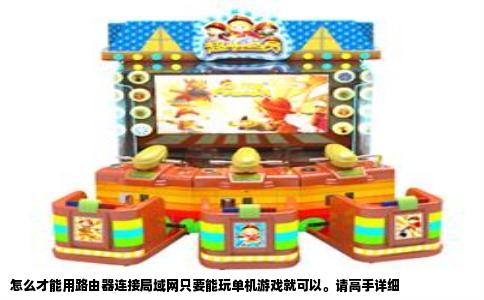 怎么才能用路由器连接局域网只要能玩单机游戏就可以。请高手详细