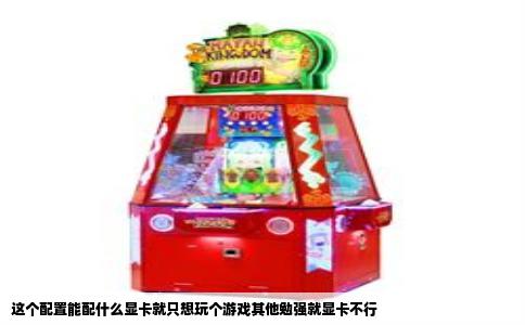 这个配置能配什么显卡就只想玩个游戏其他勉强就显卡不行