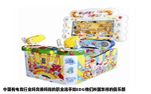 中国有电竞行业吗完善吗指的职业选手如EDG他们所属怎样的俱乐部
